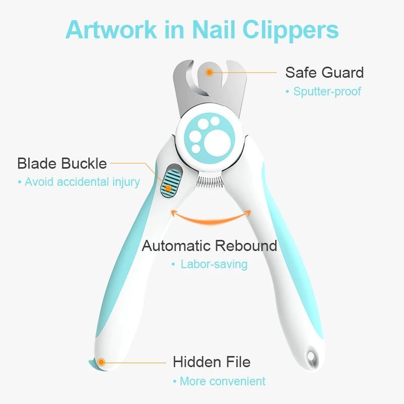 Ergonomic Pet Nail Clippers – Safe & Easy Trimming for Dogs & Cats