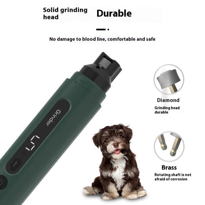 Electric Pet Nail Grinder – Quiet, Rechargeable Trimmer for Dogs & Cats