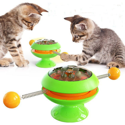 Interactive Rotating Cat Toy with Catnip