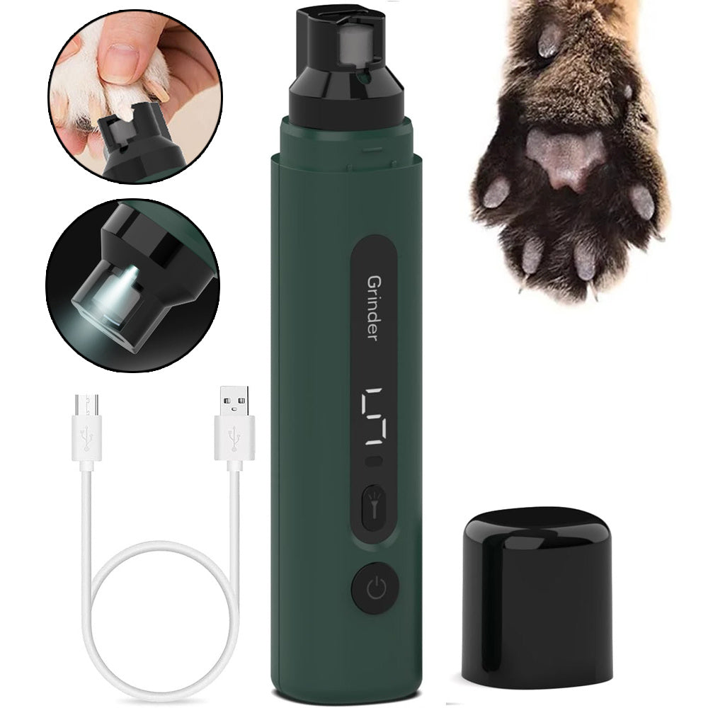 Electric Pet Nail Grinder – Quiet, Rechargeable Trimmer for Dogs & Cats