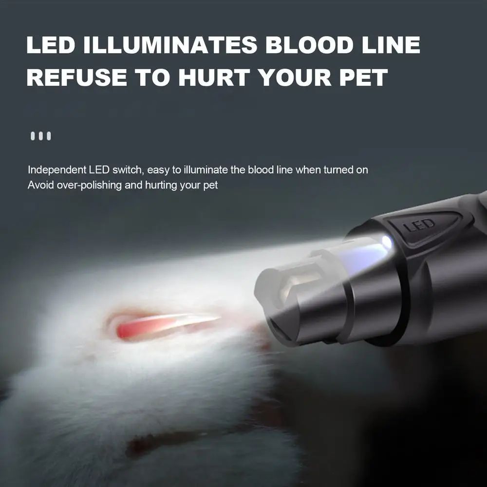 LED Rechargeable Pet Nail Grinder