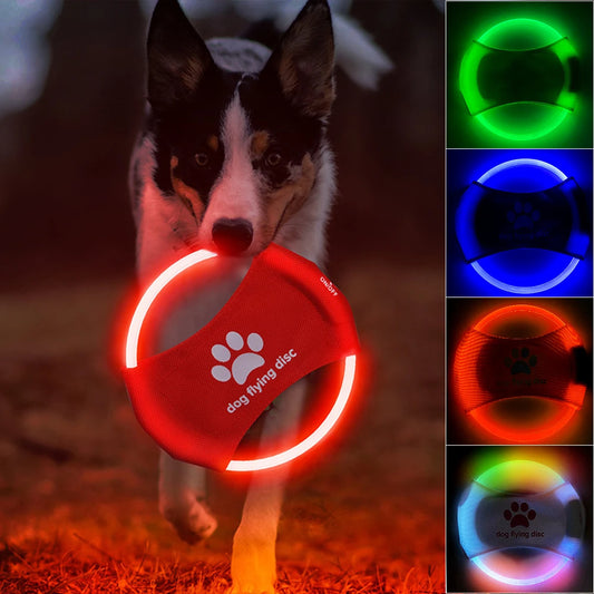 LED Dog Frisbee – Glow-in-the-Dark Flying Disc