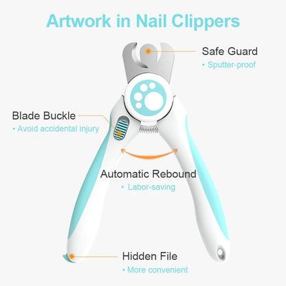 Ergonomic Pet Nail Clippers – Safe & Easy Trimming for Dogs & Cats